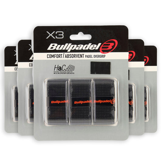 Bullpadel SensoGrip Pro Zwart (5 pack = 15 grips)