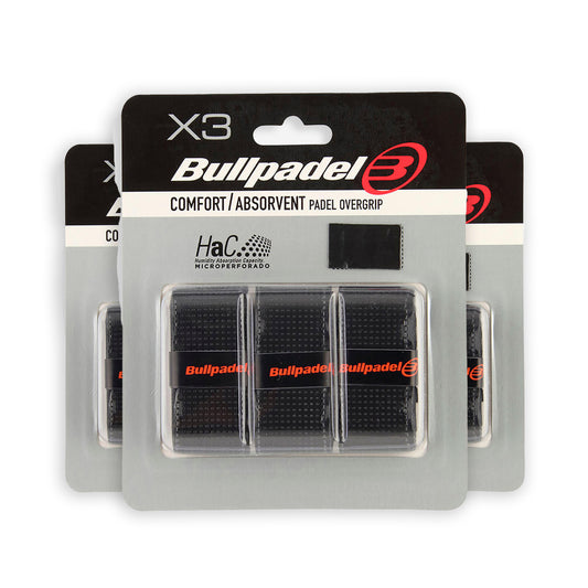 Bullpadel SensoGrip Pro Zwart (3 pack = 9 grips)