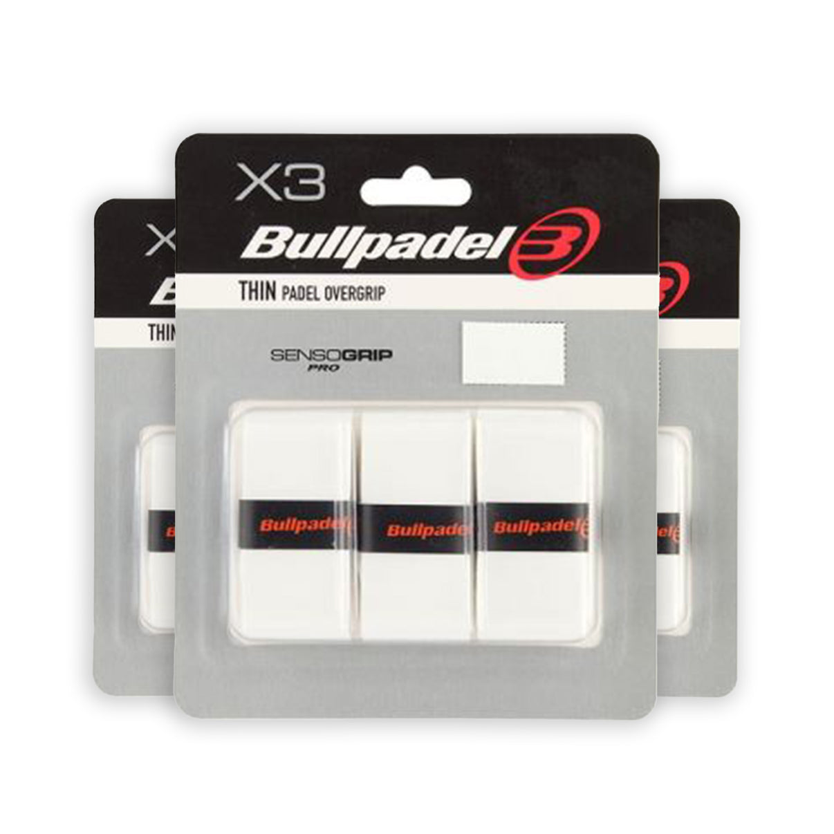 Bullpadel SensoGrip Pro Wit (3 pack = 9 grips) - Padelgrips.nl