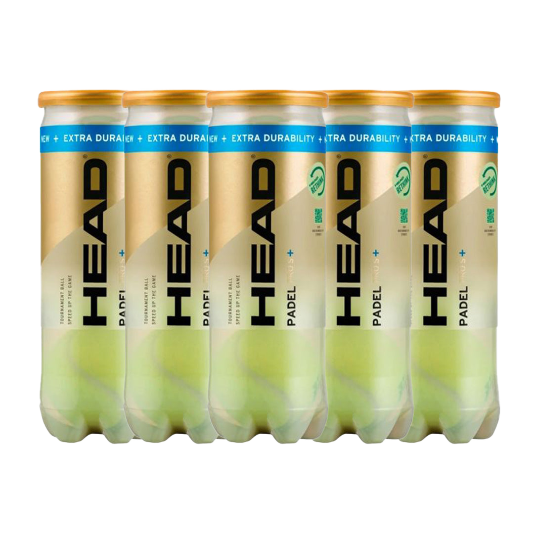Head Head Padel Pro S+ padelballen - 5 blikken | Padelgrips.nl